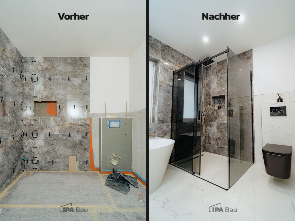 Badsanierung Vorher/Nachher